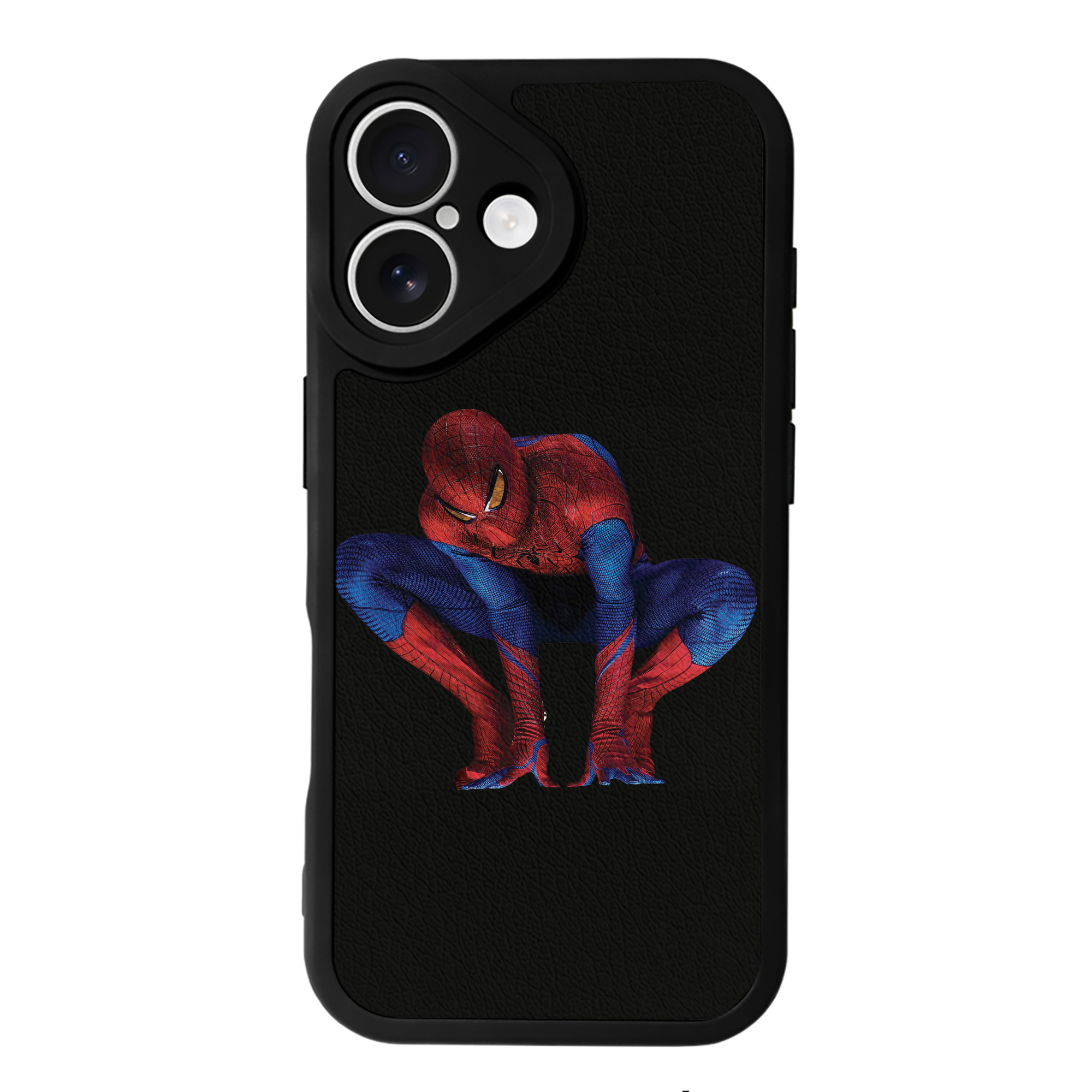 Spider Man スパイダーマン 【iPhone 16シリーズ対応】シリコンスマホケース（レザー調） 材質：シリコン